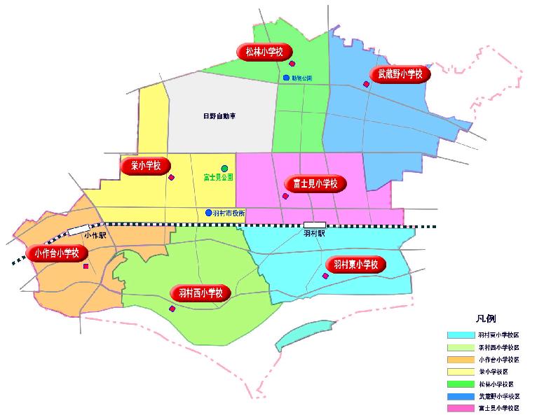小学校通学区域マップ