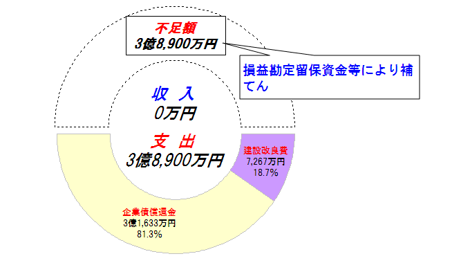 資本的収支円グラフ