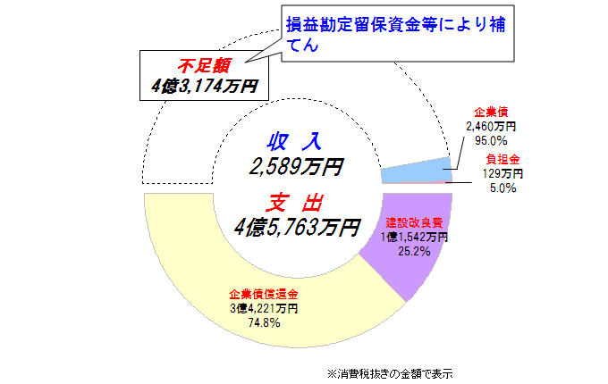 資本的収支円グラフ