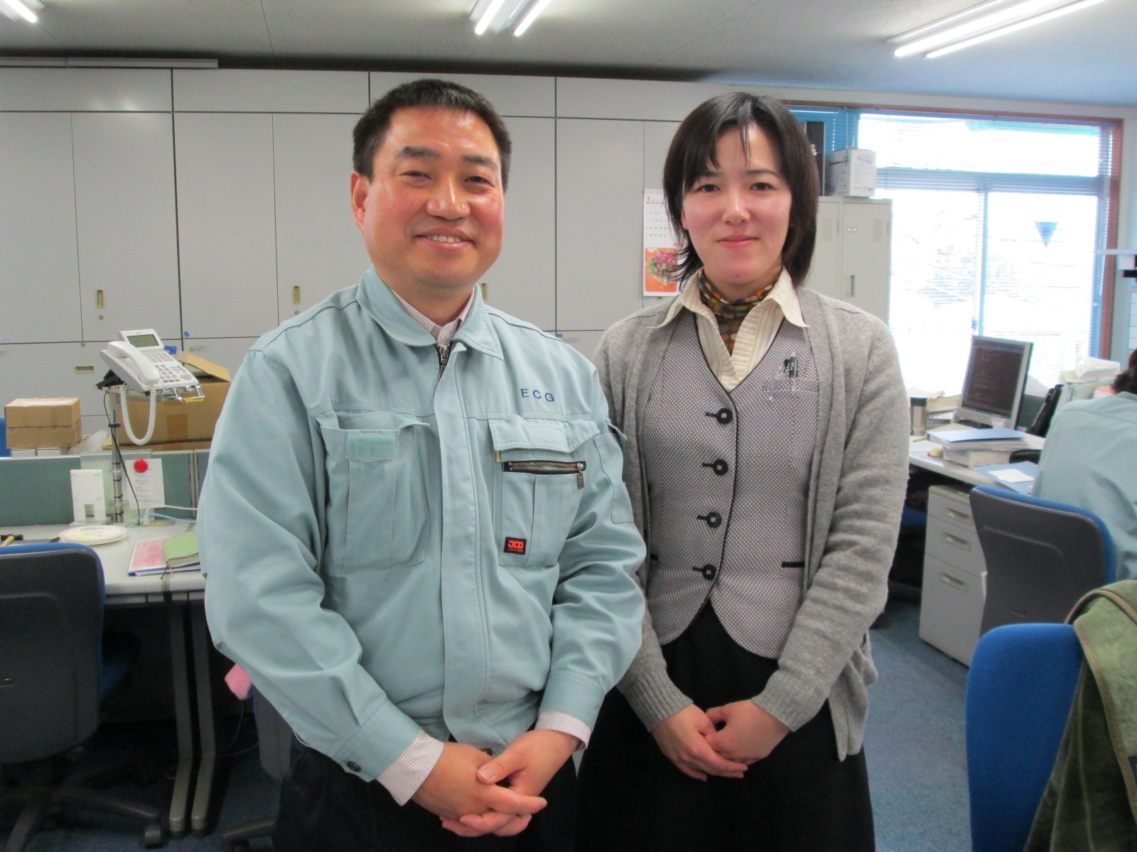 左から　高木さん（株式会社電子制御国際取締役）、浅川さん（株式会社電子制御国際企画課）　