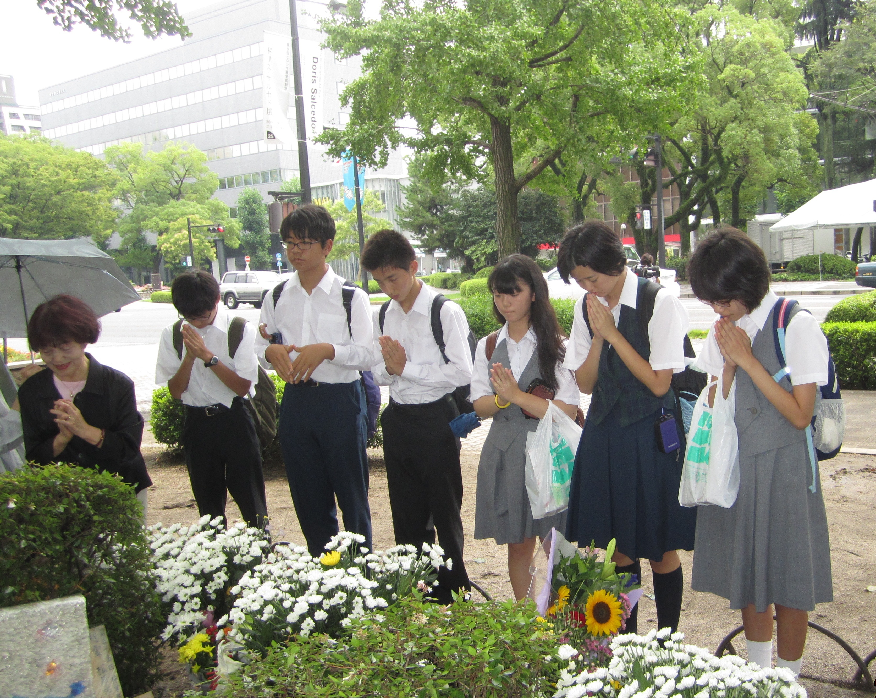 昨年の中学生広島派遣の様子