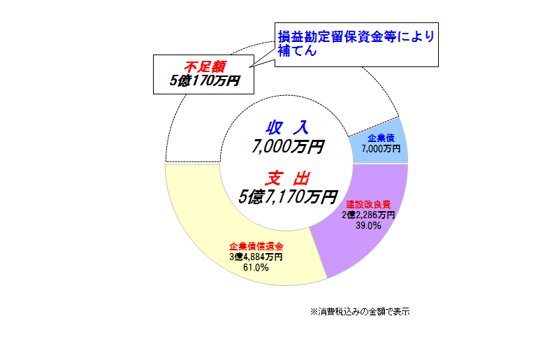 資本的収支円グラフ