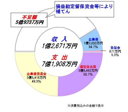 資本的収支円グラフ