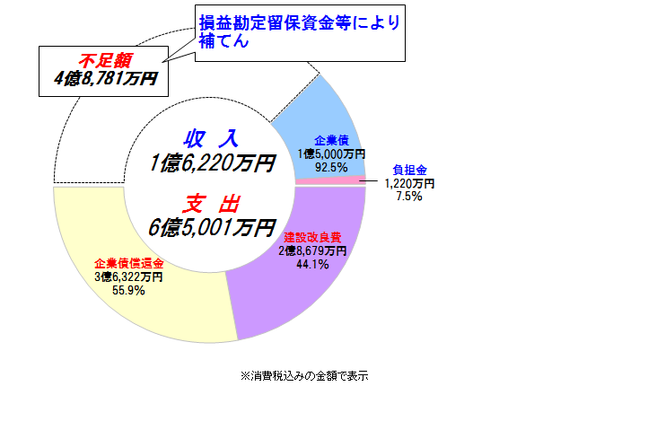 資本的収支円グラフ