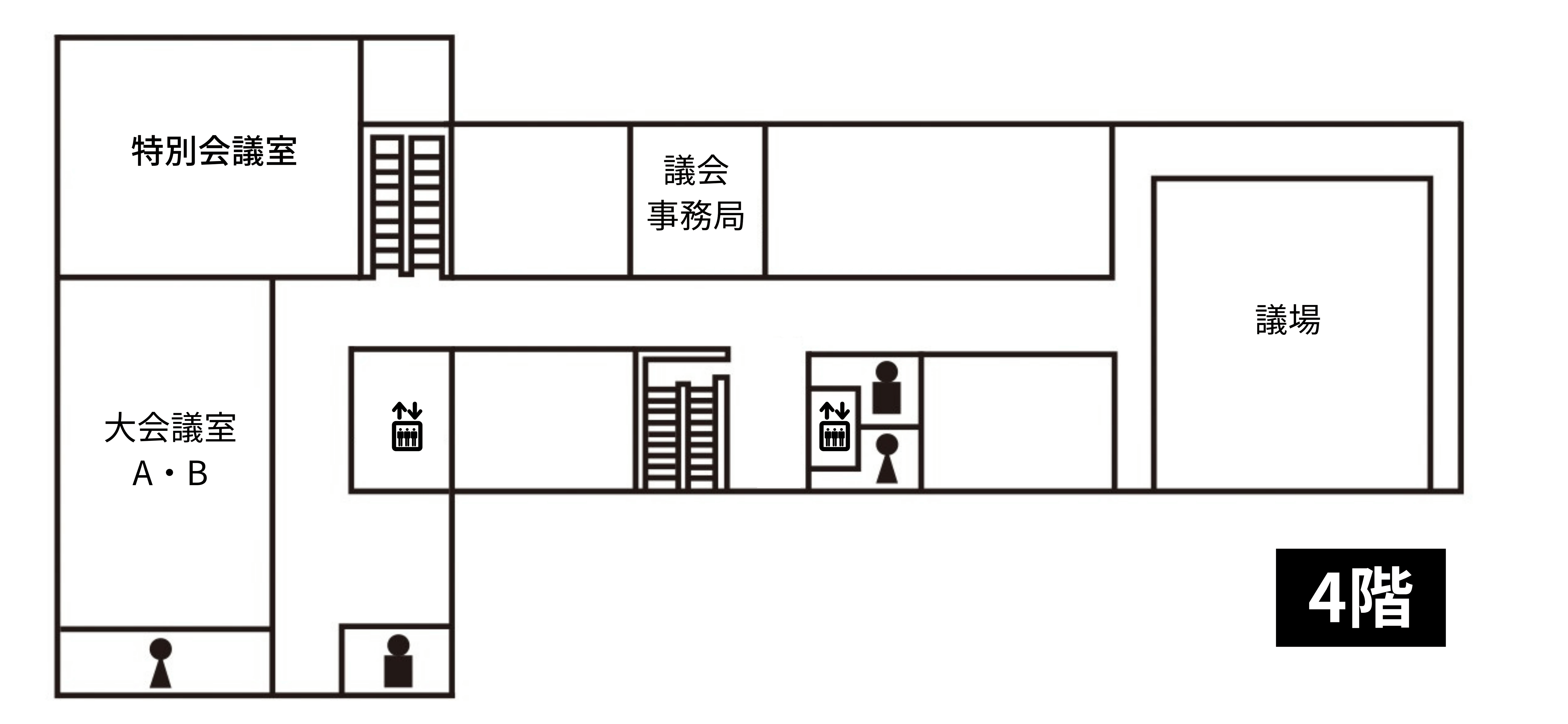 羽村市役所4階フロア図