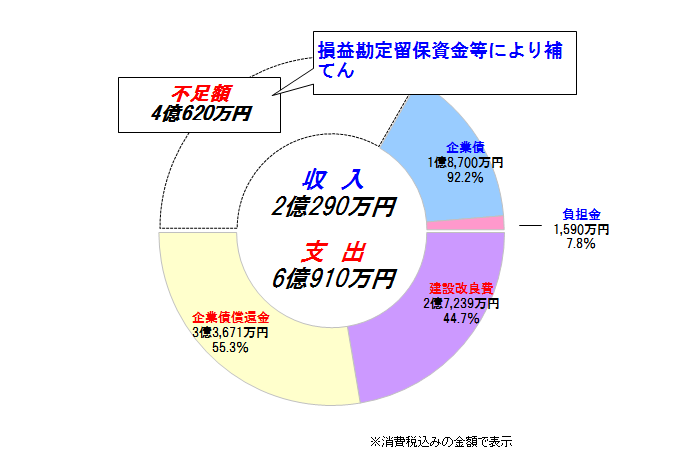 資本的収支円グラフ