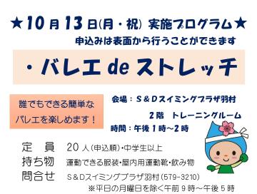 バレエでストレッチチラシ