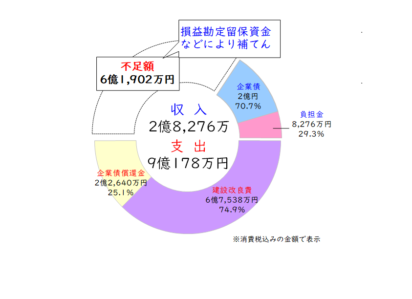 資本的収支円グラフ